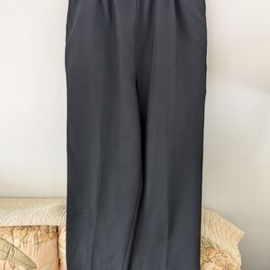 Alfred Dunner Black Trousers with Elegant Wide-Leg Design